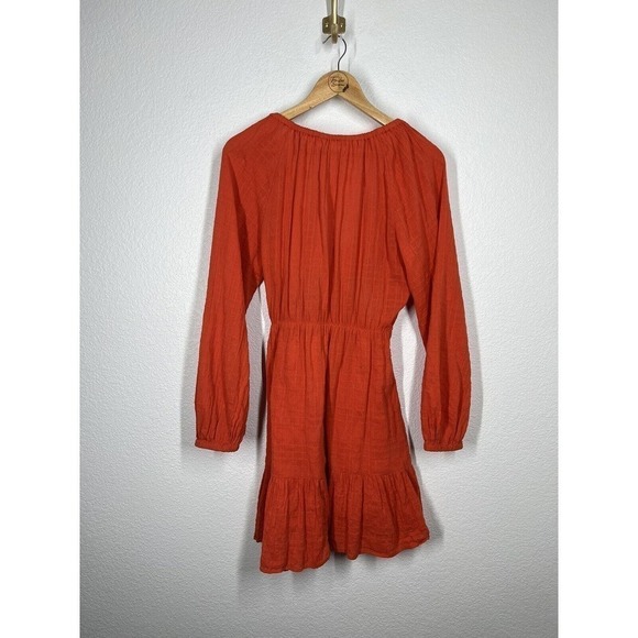 L* Space Feelin Fine Coverup Dress Medium M Cutout Poppy Orange - Picture 4 of 5